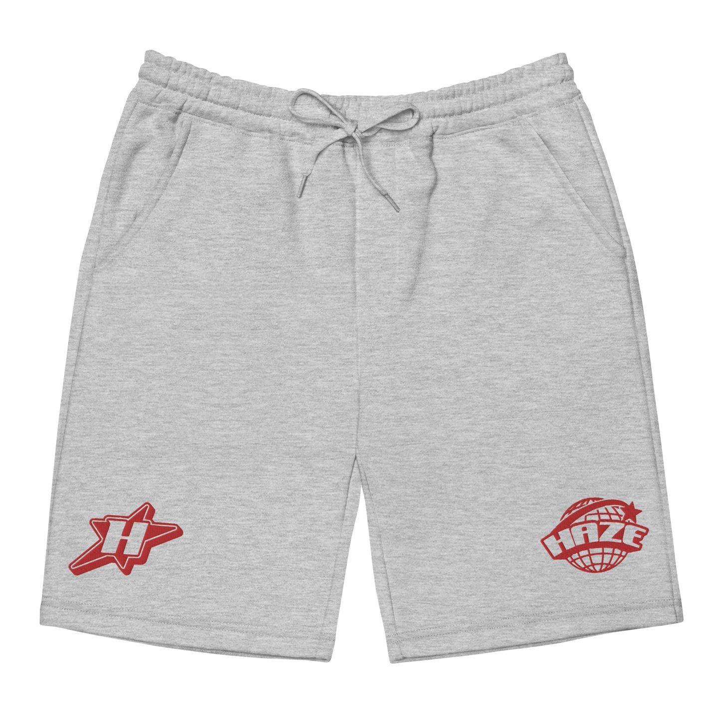 Red "Globe" Fleece Shorts