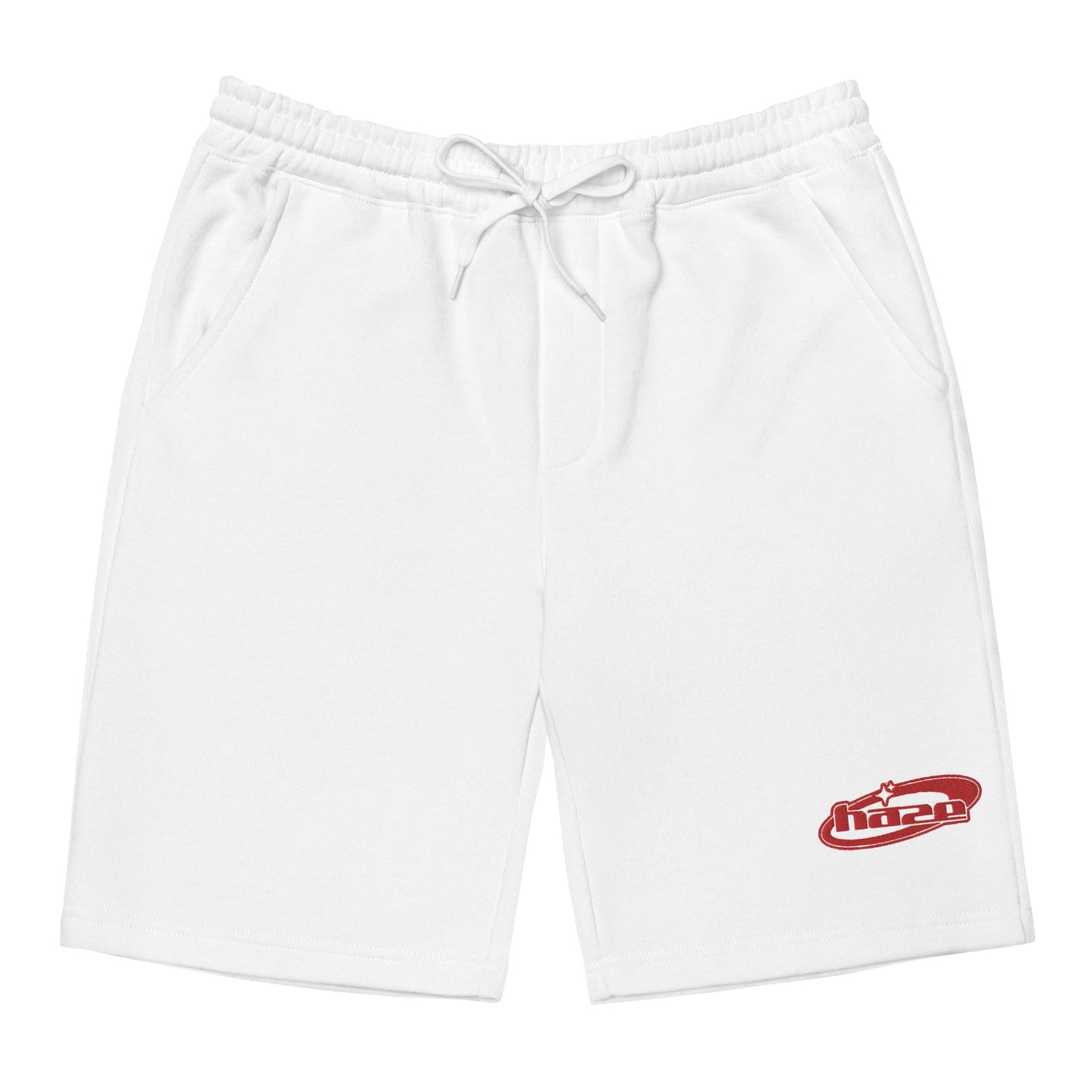 Red "Y2K" Fleece Shorts