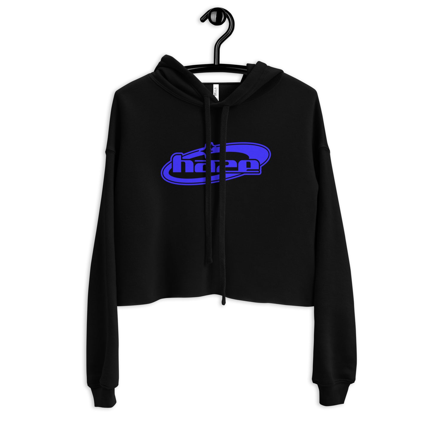 Blue "Y2K" Crop Hoodie