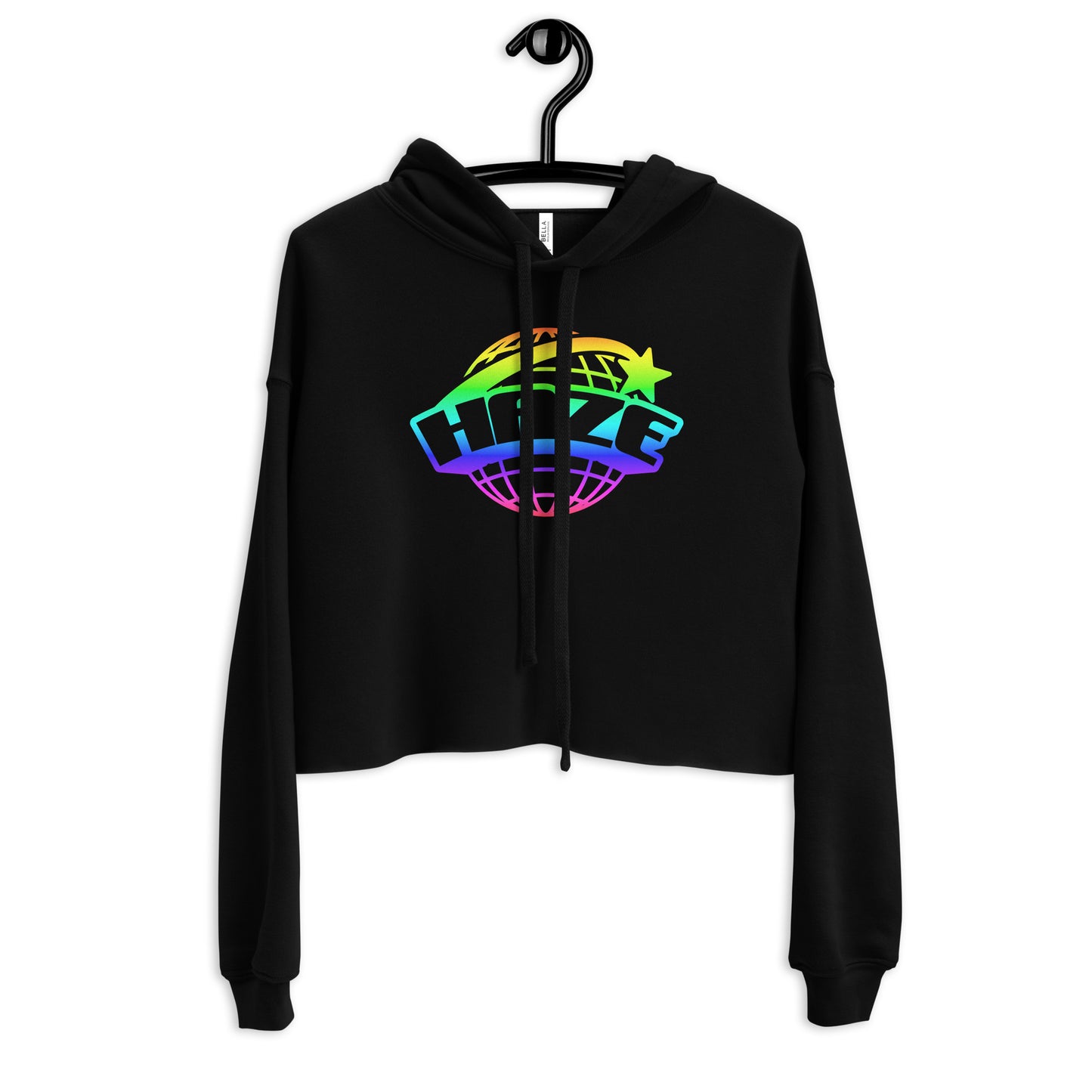 Rainbow "Globe" Crop Hoodie