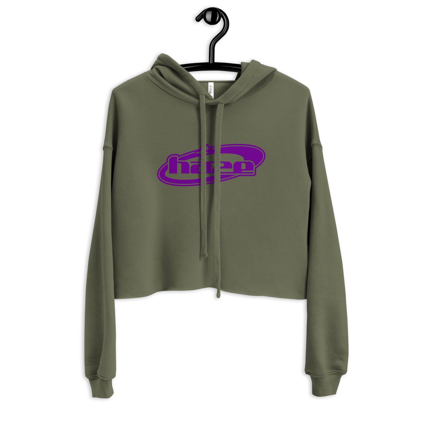 Purple "Y2K" Crop Hoodie