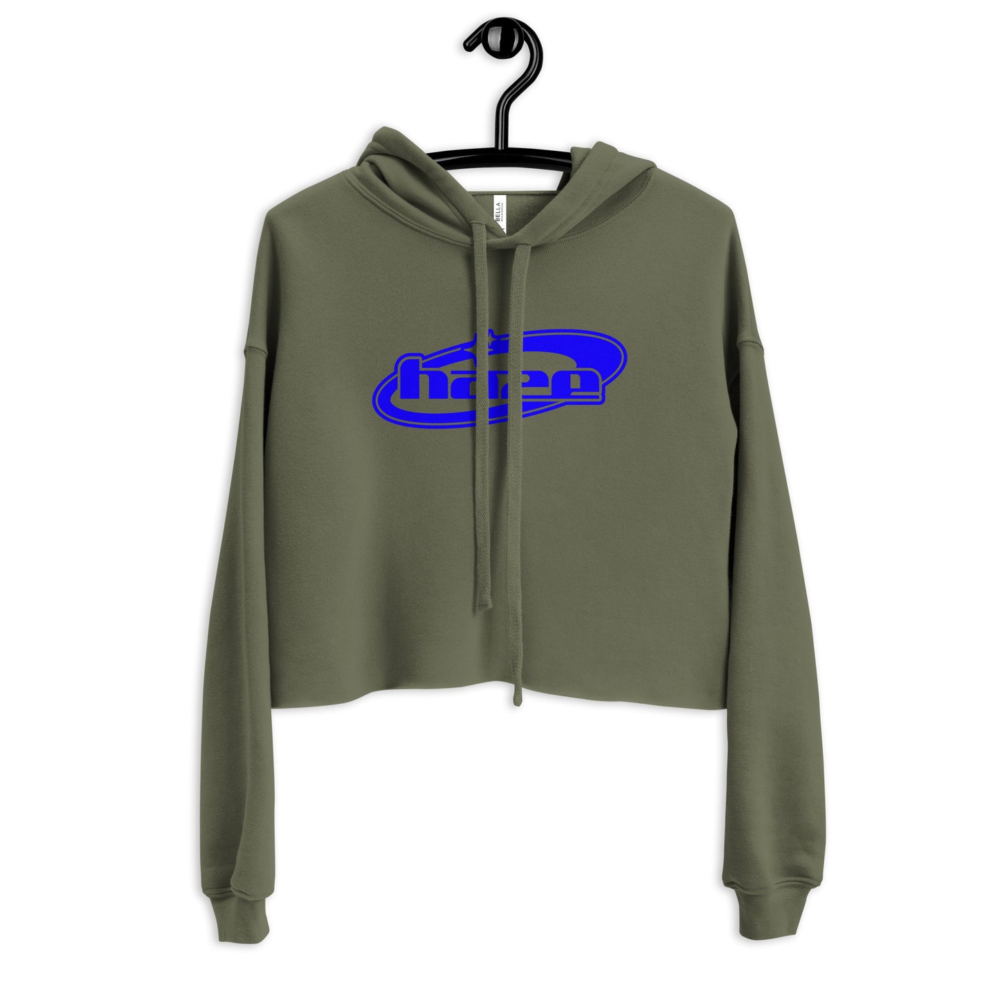 Blue "Y2K" Crop Hoodie