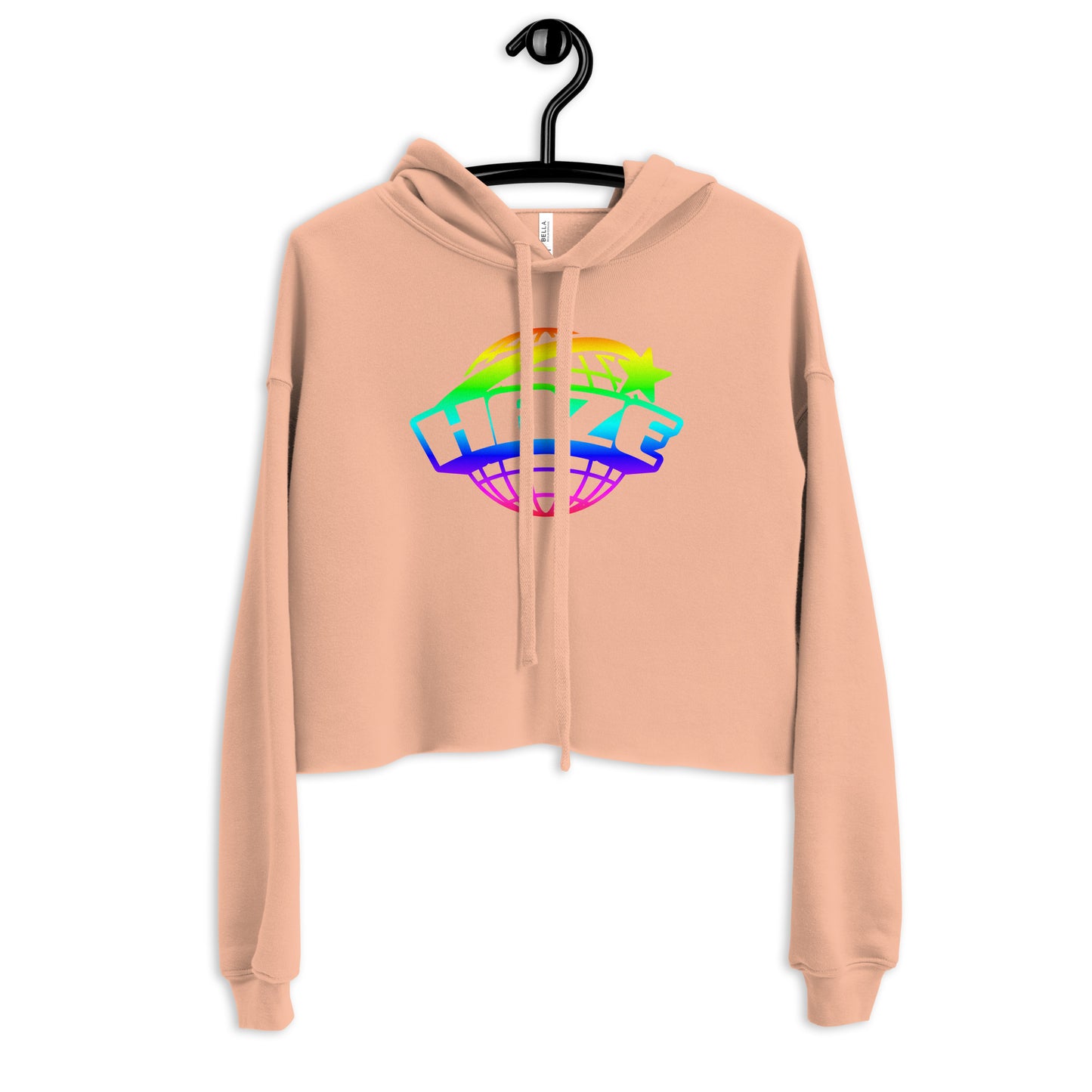 Rainbow "Globe" Crop Hoodie