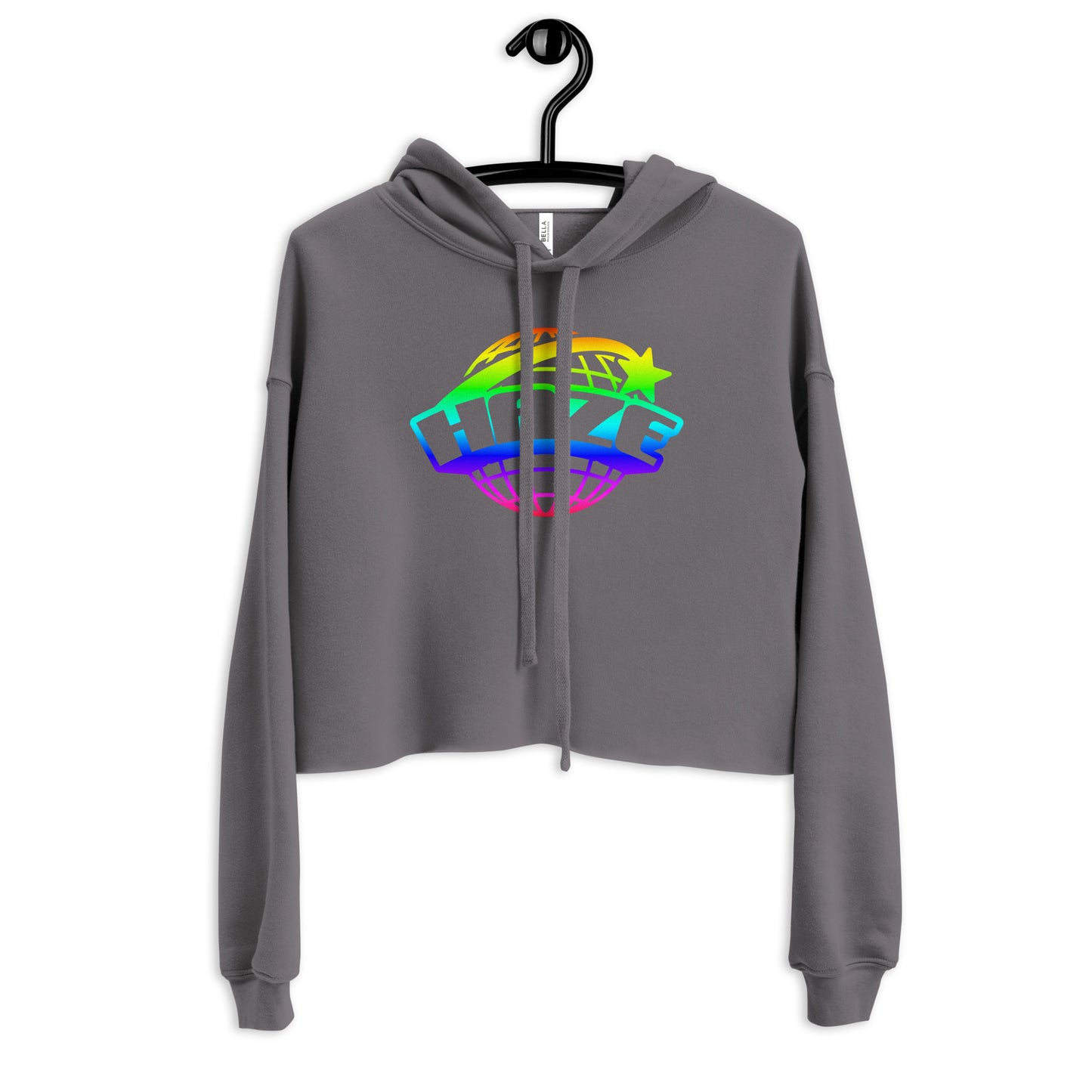 Rainbow "Globe" Crop Hoodie