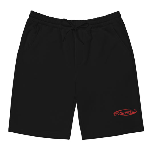 Red "Demon Time" Fleece Shorts