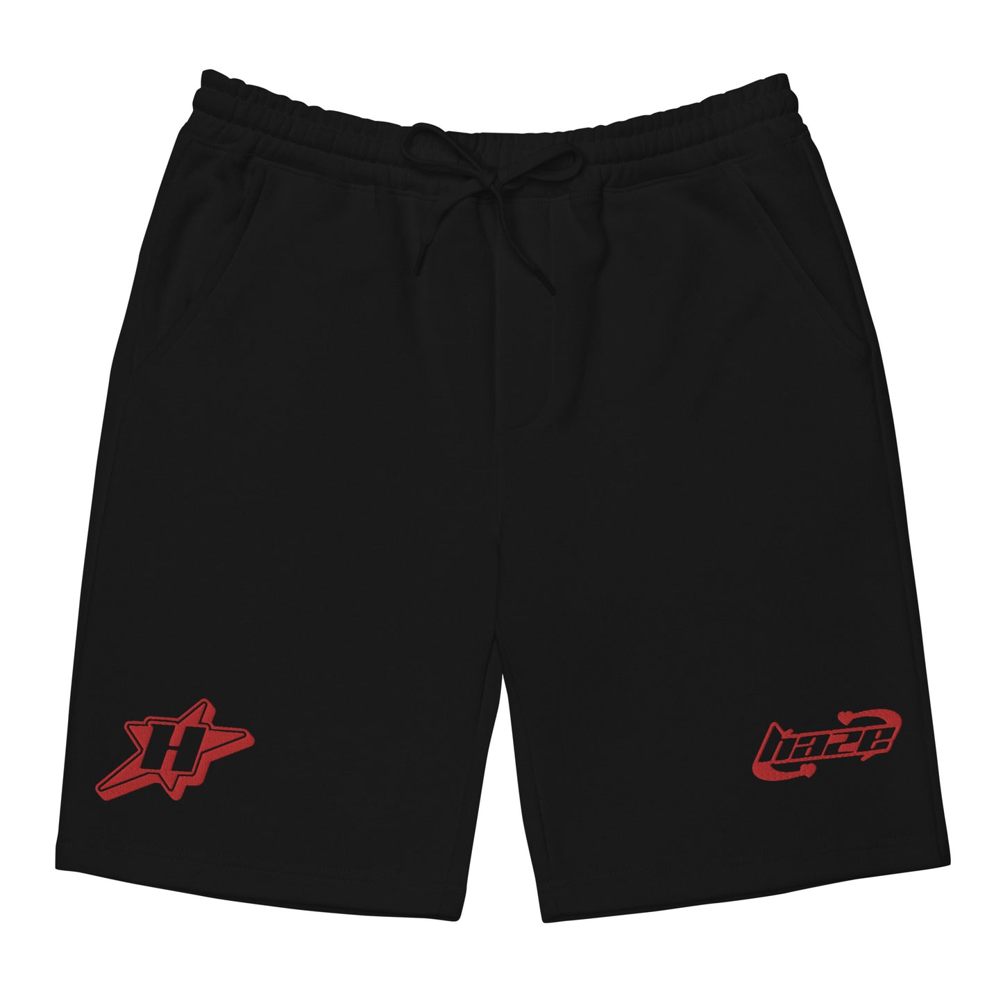 Red "Hearts" Fleece Shorts