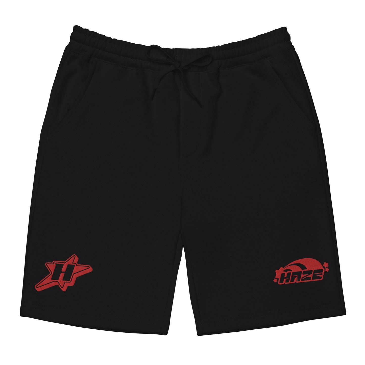 Red "Starburst" Fleece Shorts