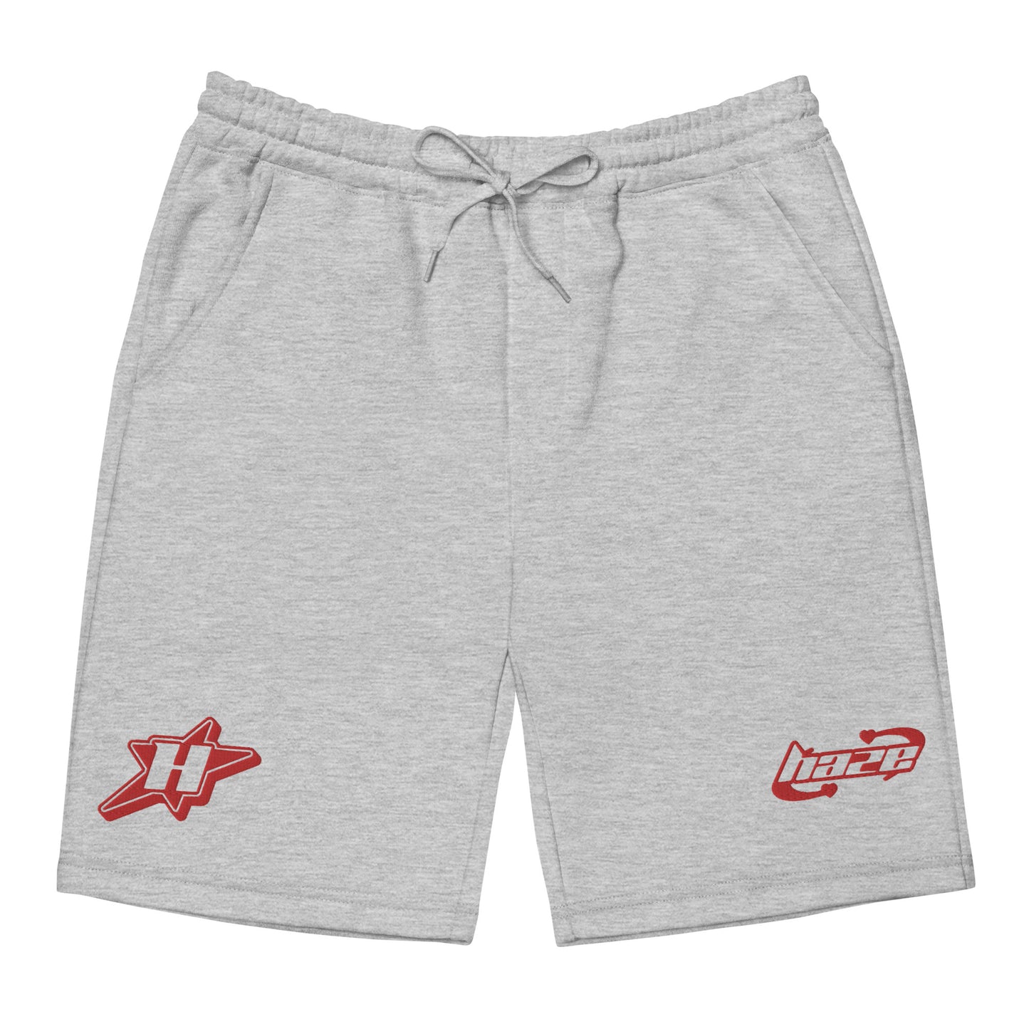 Red "Hearts" Fleece Shorts