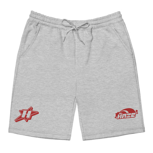 Red "Starburst" Fleece Shorts