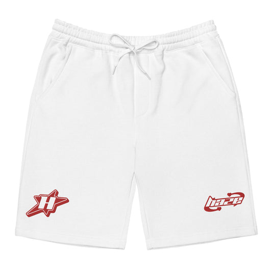 Red "Hearts" Fleece Shorts