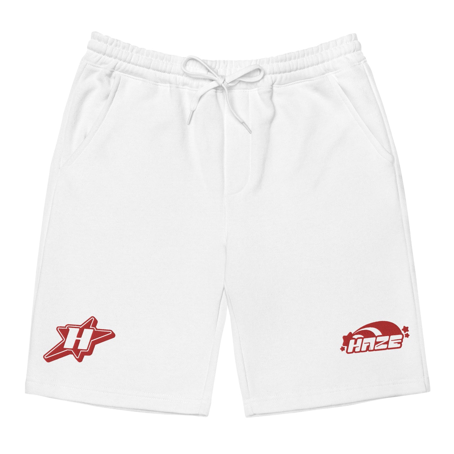 Red "Starburst" Fleece Shorts