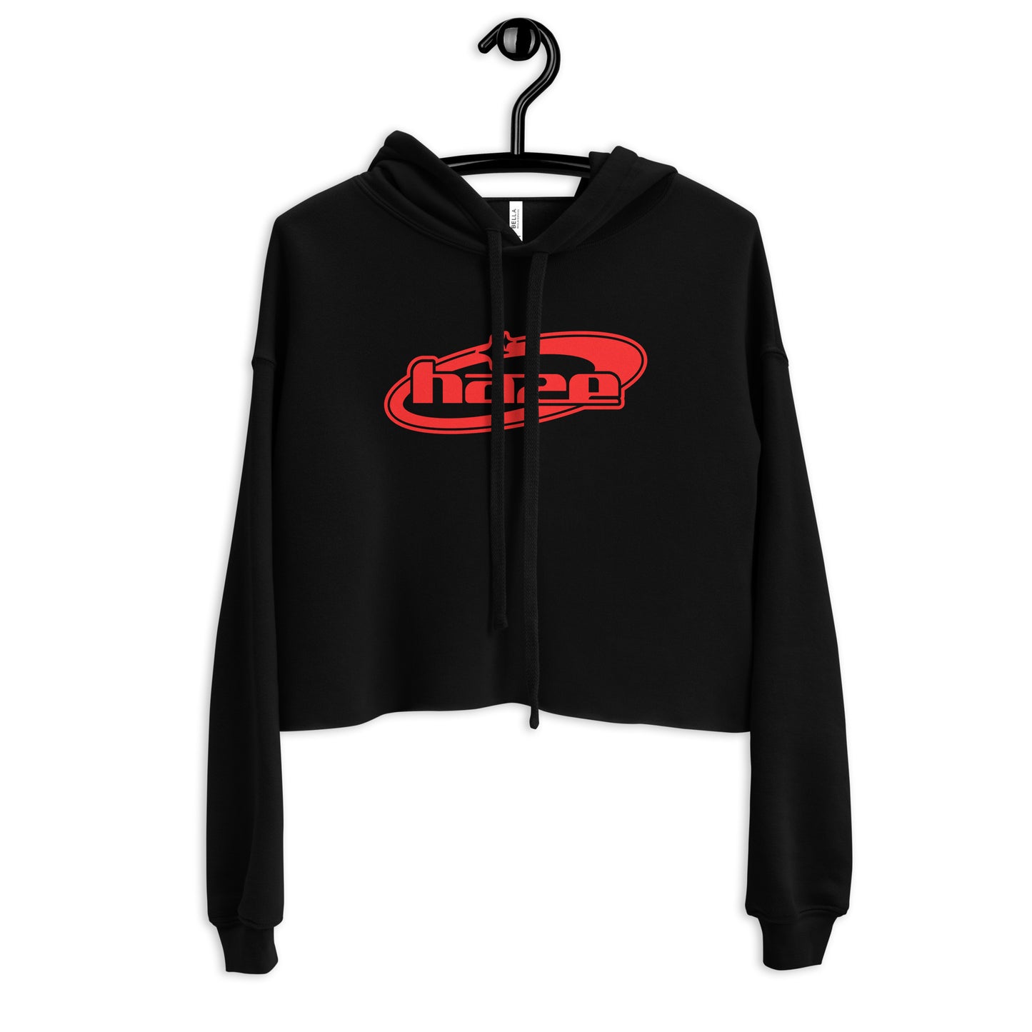 Red "Y2K" Crop Hoodie