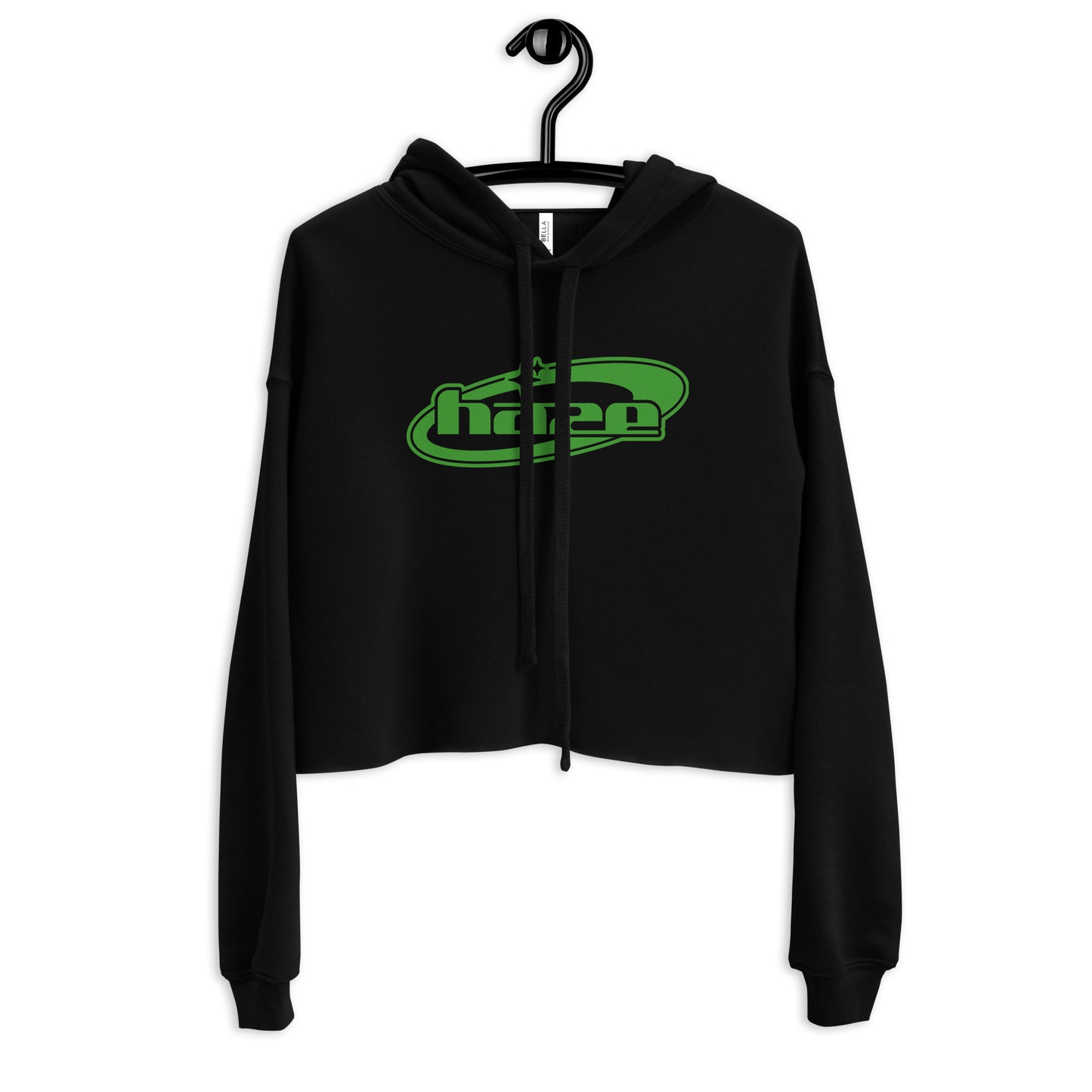 Green "Y2K" Crop Hoodie