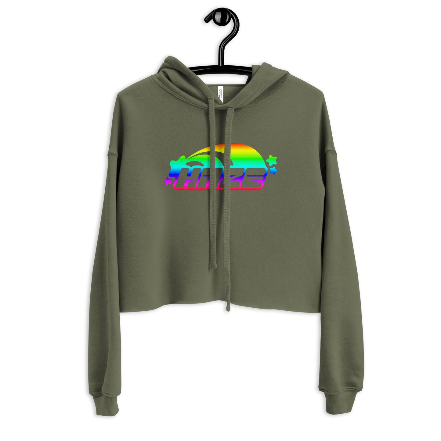 Rainbow "Starburst" Crop Hoodie