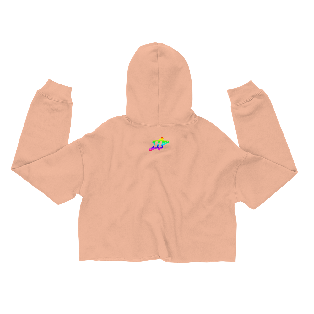 Rainbow "Hearts" Crop Hoodie