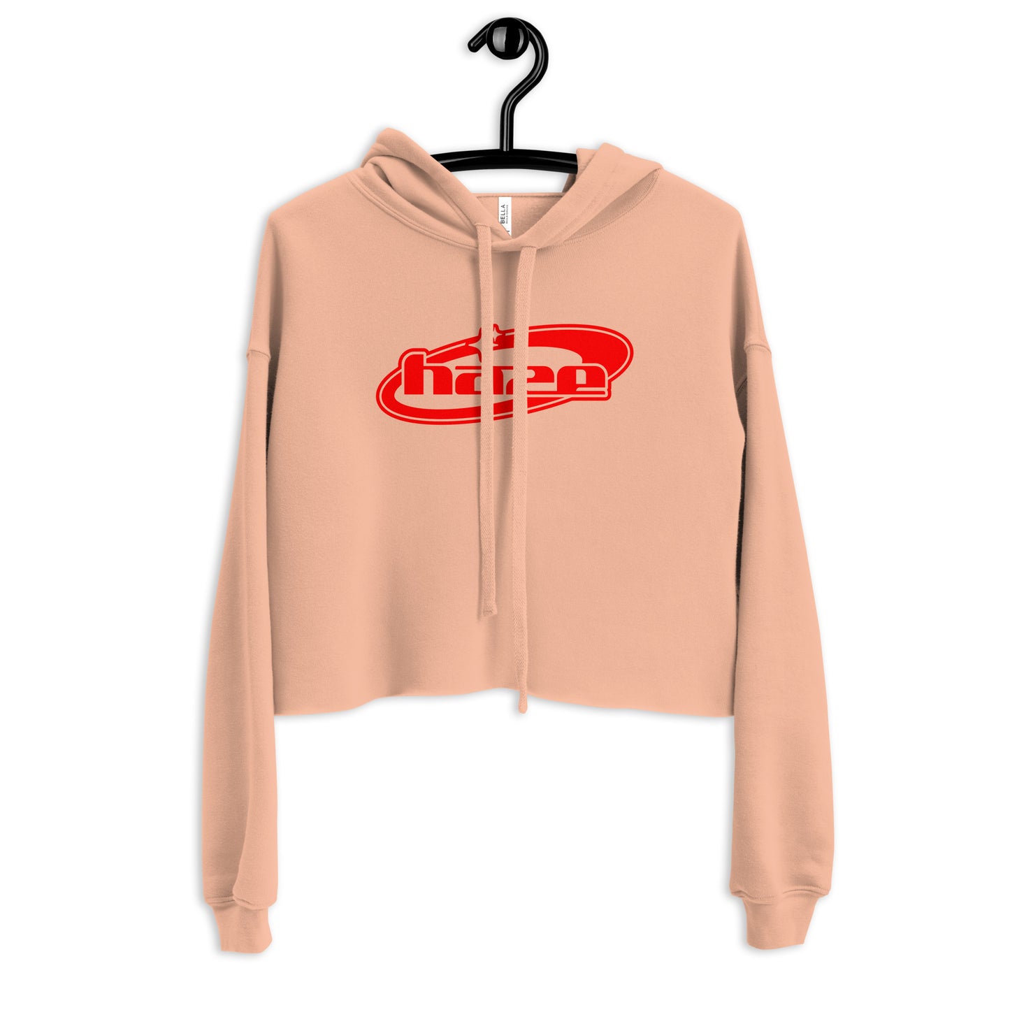 Red "Y2K" Crop Hoodie