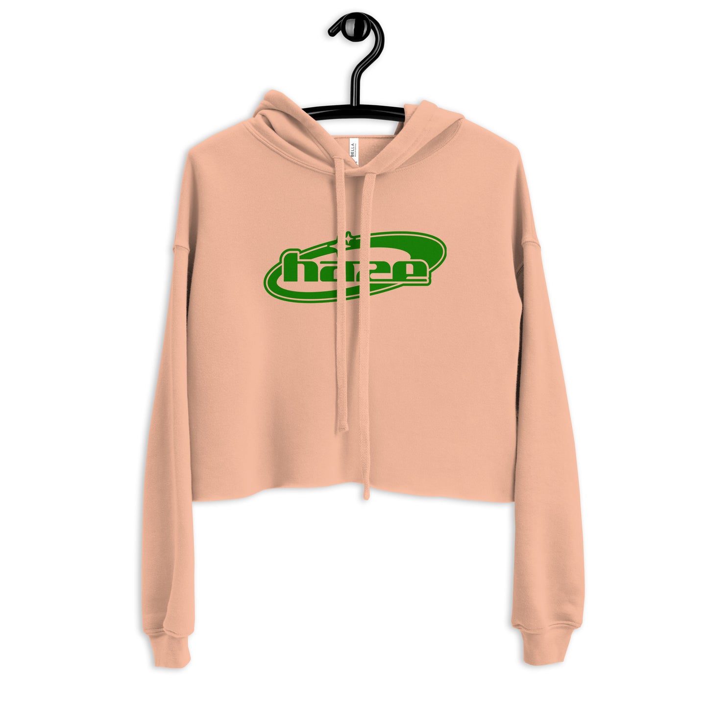 Green "Y2K" Crop Hoodie