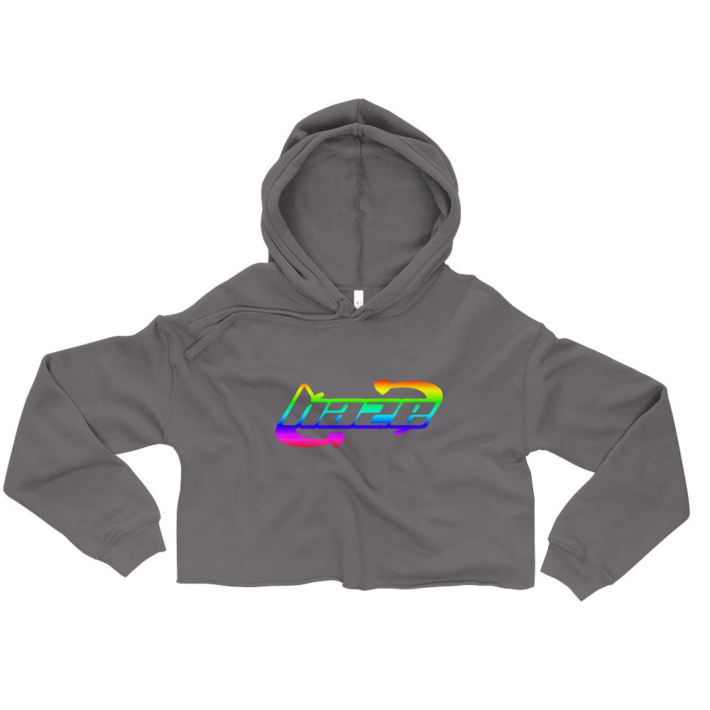 Rainbow "Hearts" Crop Hoodie